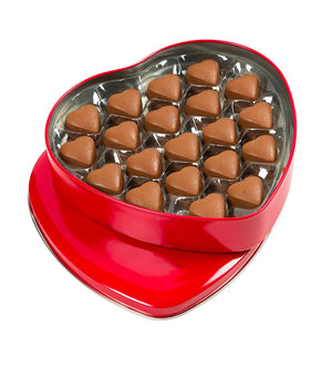 Kalp Çikolata Kırmızı Metal Kutu 400G(℮)