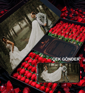 Çek Gönder 2 - Kişiye Özel Fotoğraflı Gül Kutusu