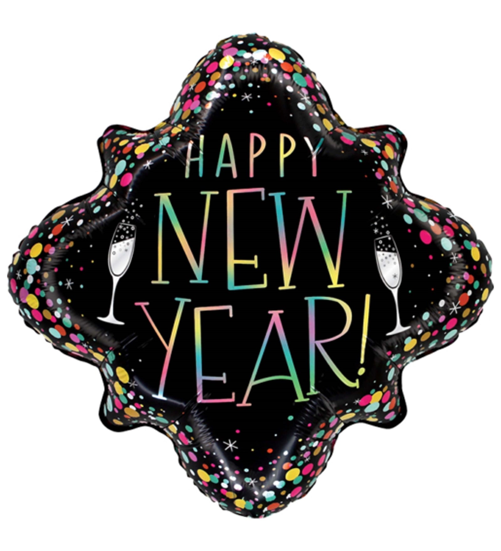 Grabo 18" P. New Year Party Confettı Frame Folyo Uçan Balon