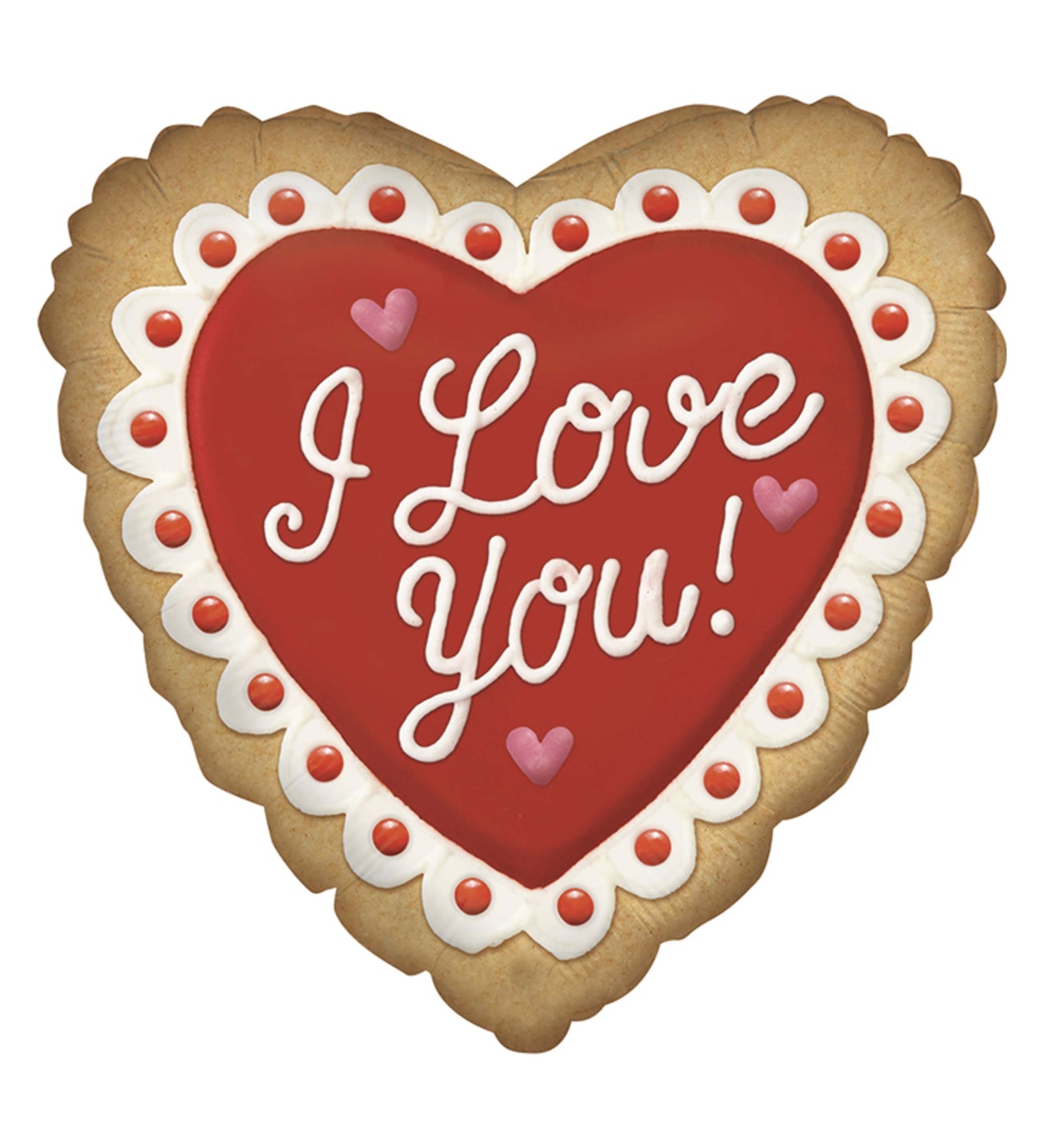 18" P. I Love You Cookıe Folyo Uçan Balon