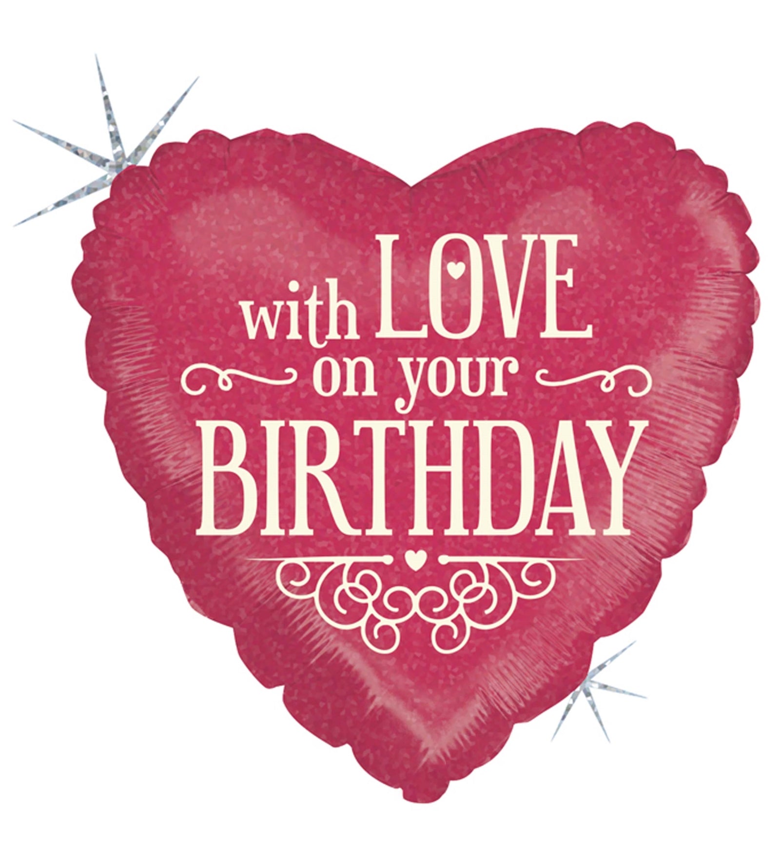 18" P. Wıth Love On Your Bırthday Folyo Uçan Balon
