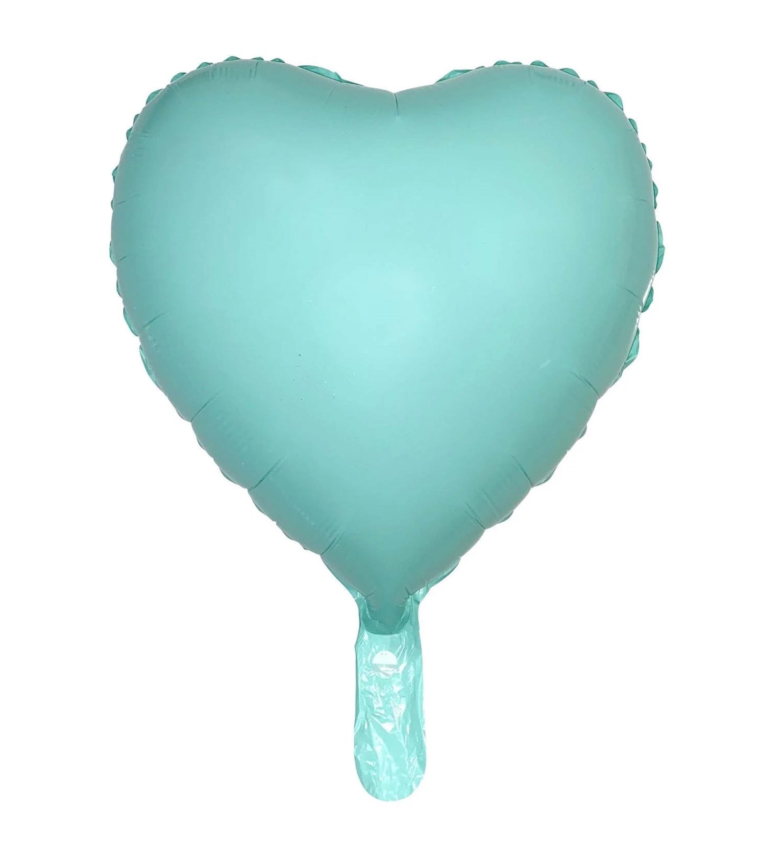 18" Kalp Makaron Mavi Folyo Uçan Balon