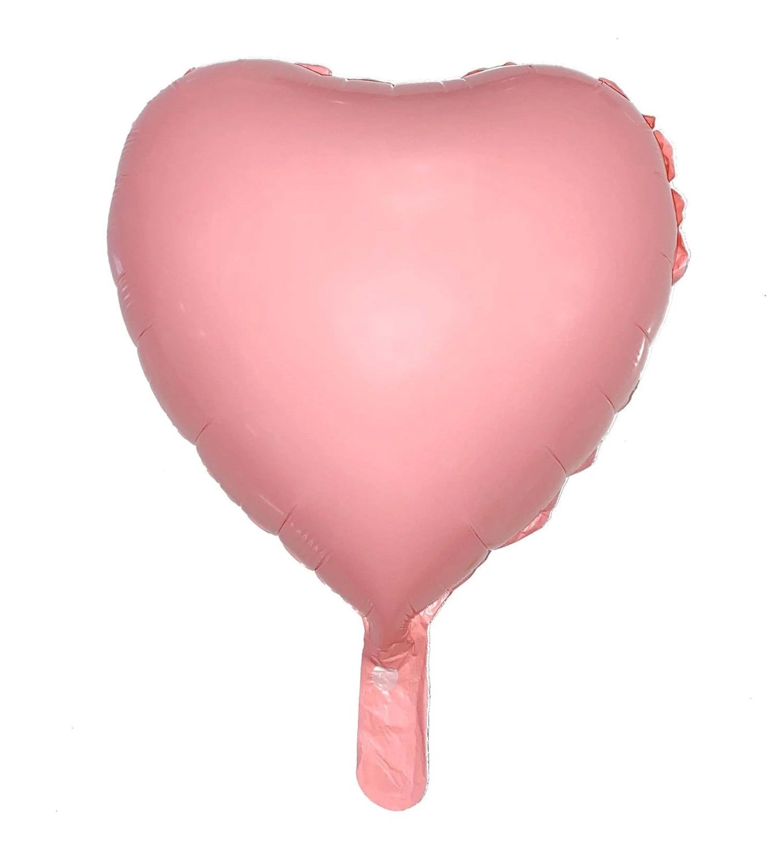18" Kalp Makaron Pembe Folyo Uçan Balon