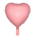 18" Kalp Makaron Pembe Folyo Uçan Balon