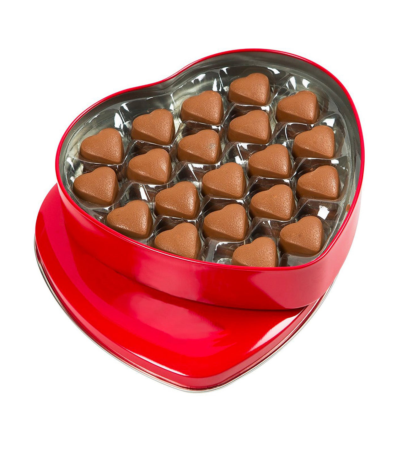 Kalp Çikolata Kırmızı Metal Kutu 400G(℮)
