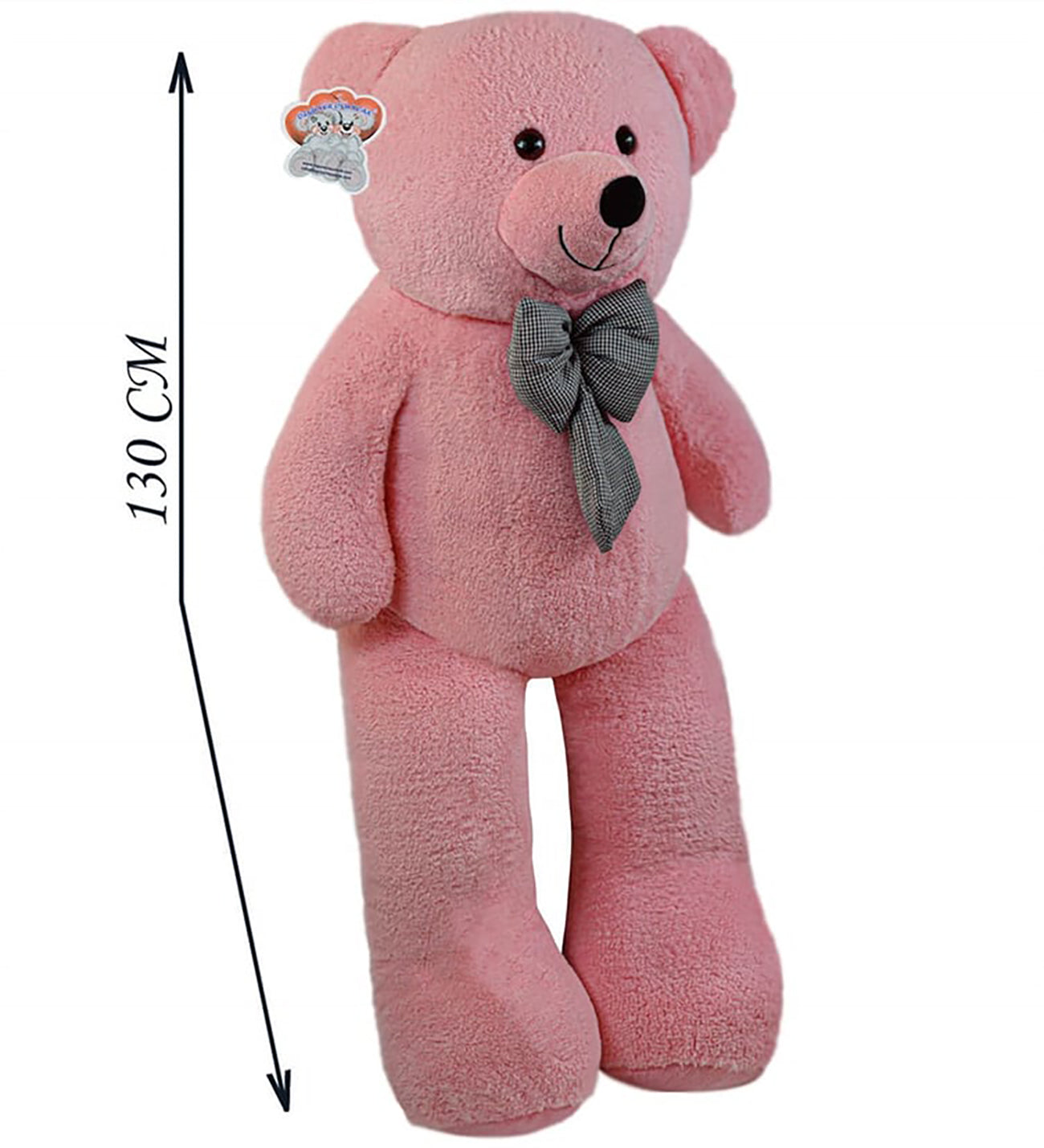 130 Cm Papyonlu Büyük Pembe Ayıcık
