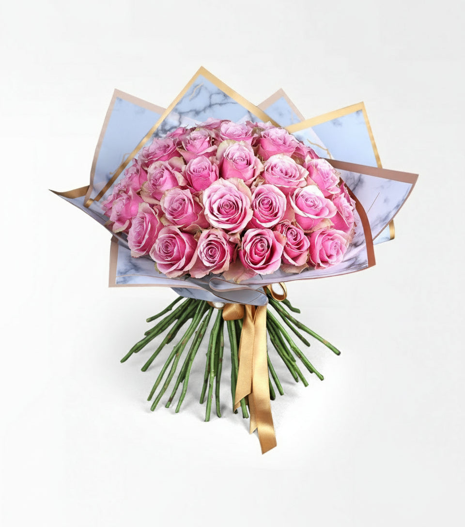 Premium 50 Pembe Gül Buketi