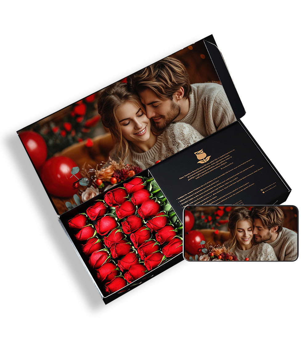 Fatoğraf Baskılı 24 lü Kırmızı Gül