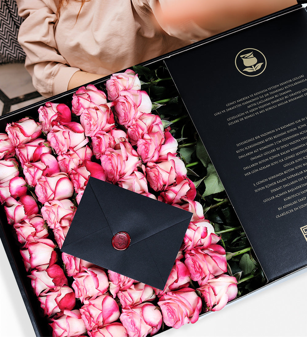 Fatoğraf Baskılı 50'li Pembe Gül