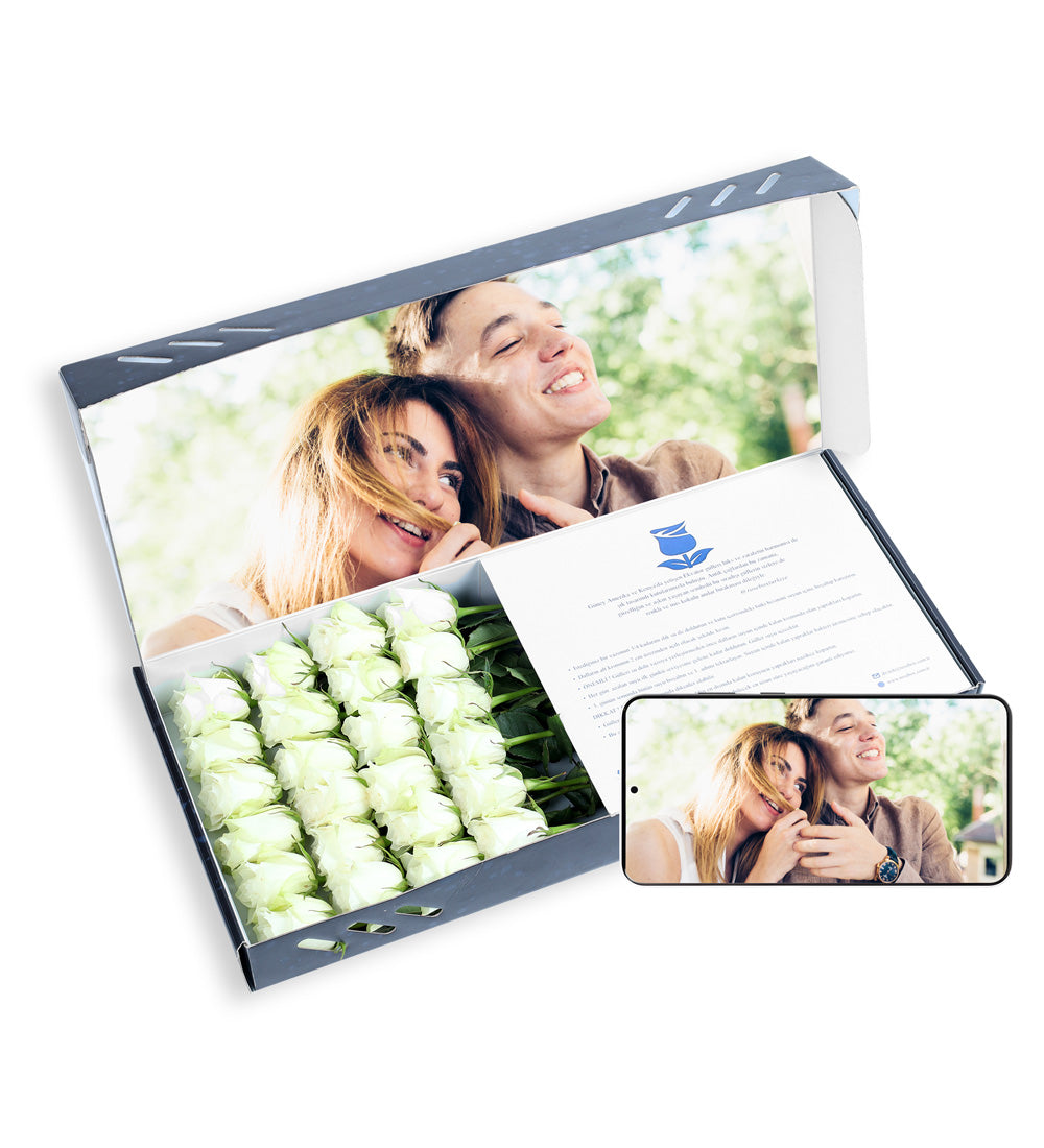 Fotoğraf Baskılı Beyaz Gül