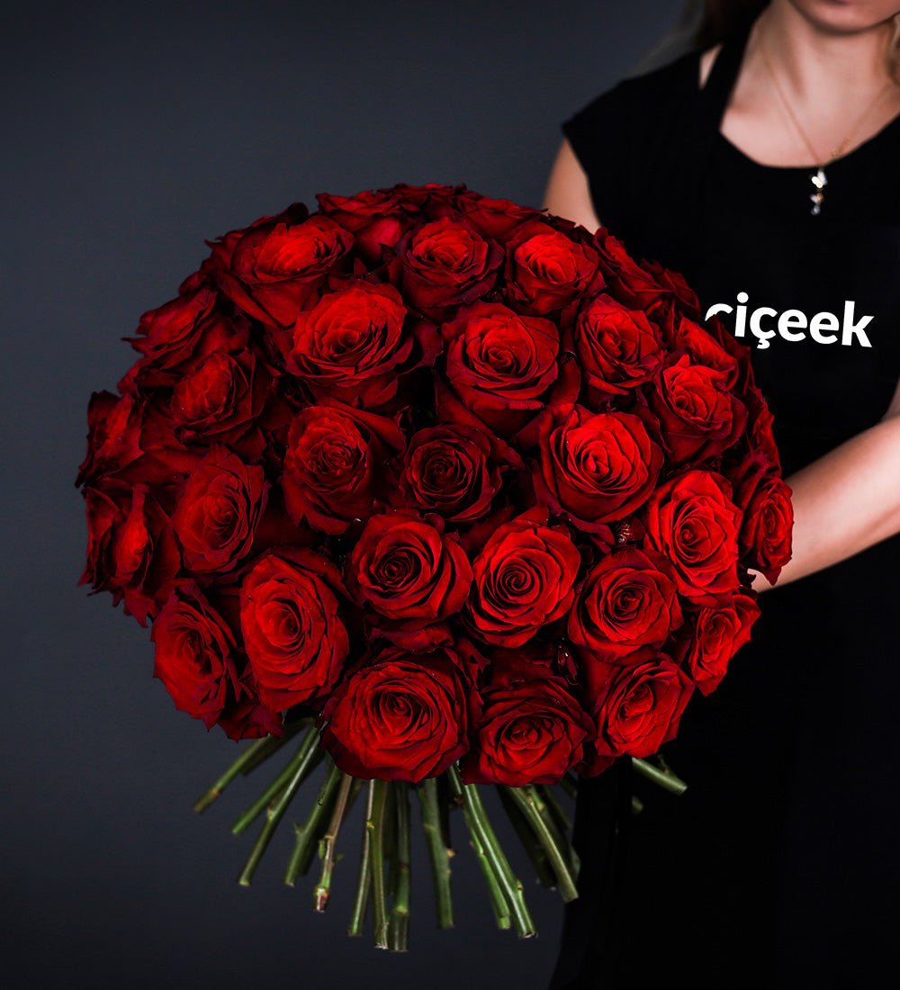 Premium Love 50 Kırmızı Gül Buketi